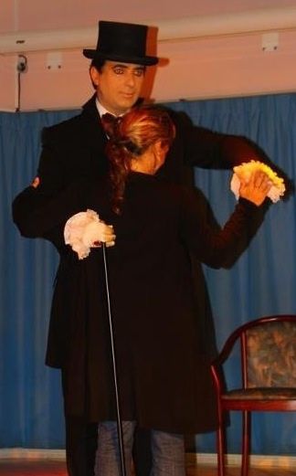 Mime automate en spectacle de scène 