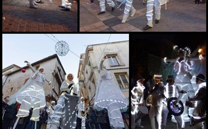 Photo de Echassiers lumineux  Acrobate  duo main à main Région Parisienne