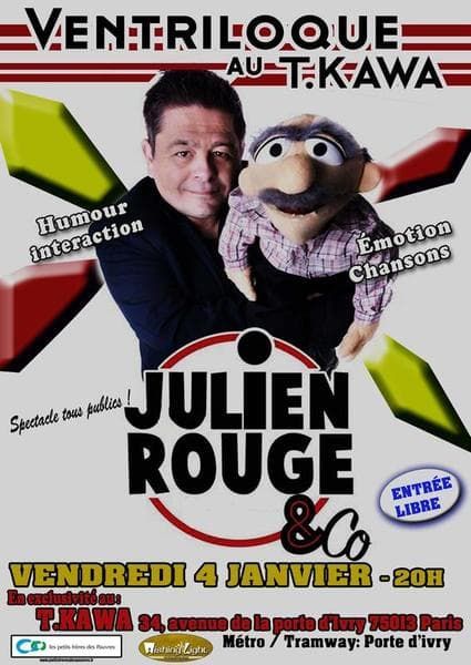 julien rouge ventriloque et son one man show drôle de vie