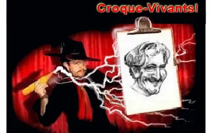Photo de Le Père Lachaize Caricaturiste Silhouettiste vidéoprojeté en direct