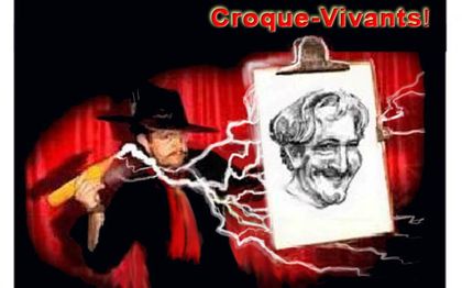 Photo de Le Père Lachaize Caricaturiste Silhouettiste vidéoprojeté en direct