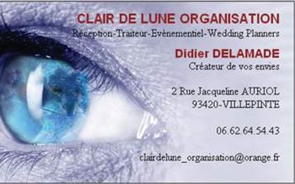 Photo de Clair de lune organisation - Agence  événementielle Seine Saint Denis - Traiteur - Location de salle, de voiture 