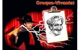 Photo de Le Père Lachaize Caricaturiste Silhouettiste vidéoprojeté en direct