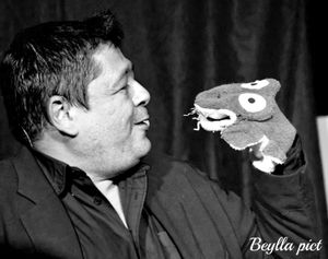 oh un gant de toilette ventriloque